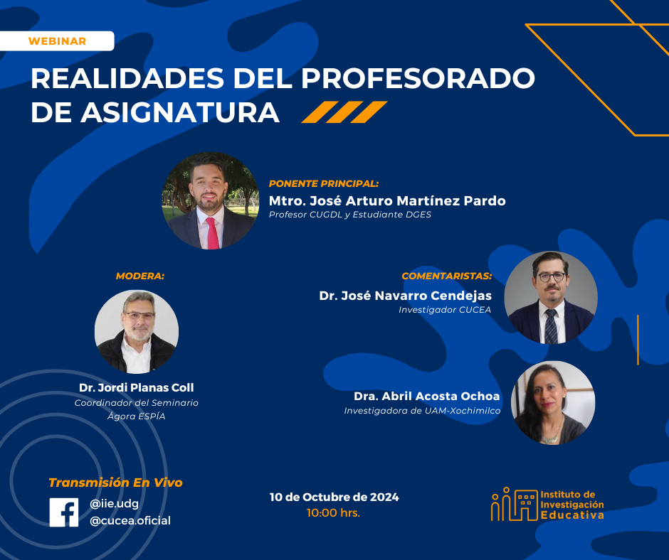 Cartel: Realidades del profesorado de asignatura