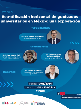 Cartel: Estratificación horizontal de graduados